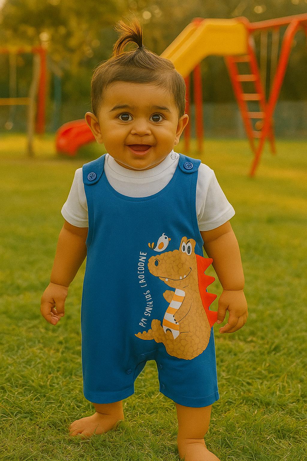 Mee Mee Blue Cotton Romper Set – Adorable Comfy Outfit for Your