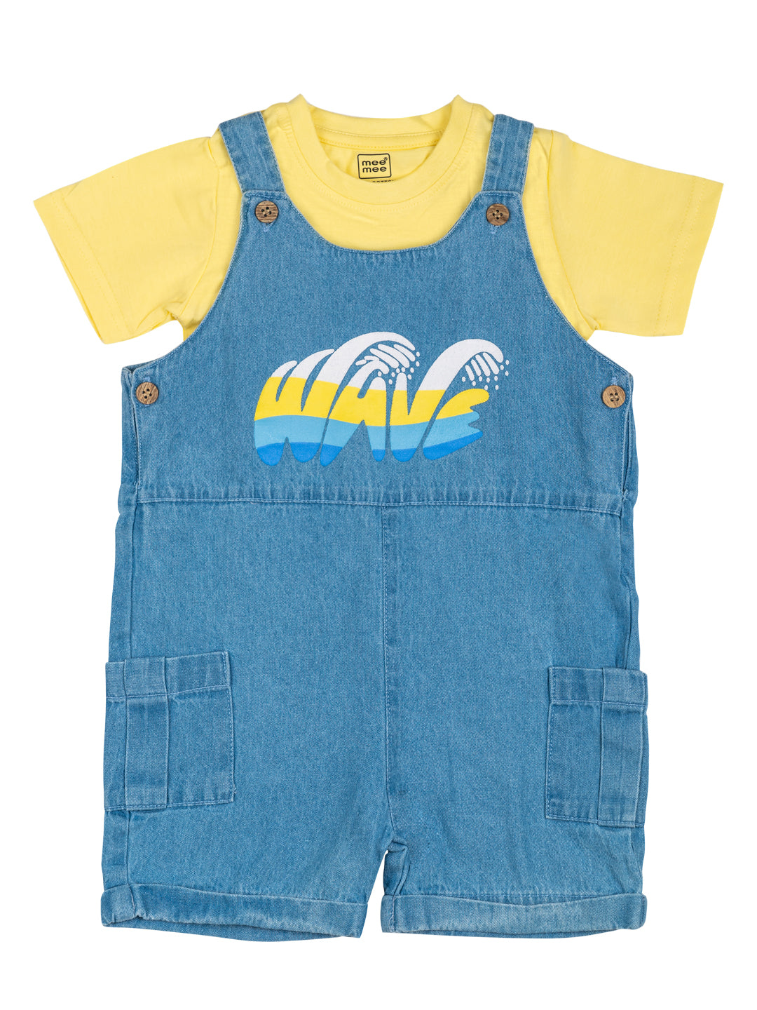 Baby Denim Polo Blue Smile Romper