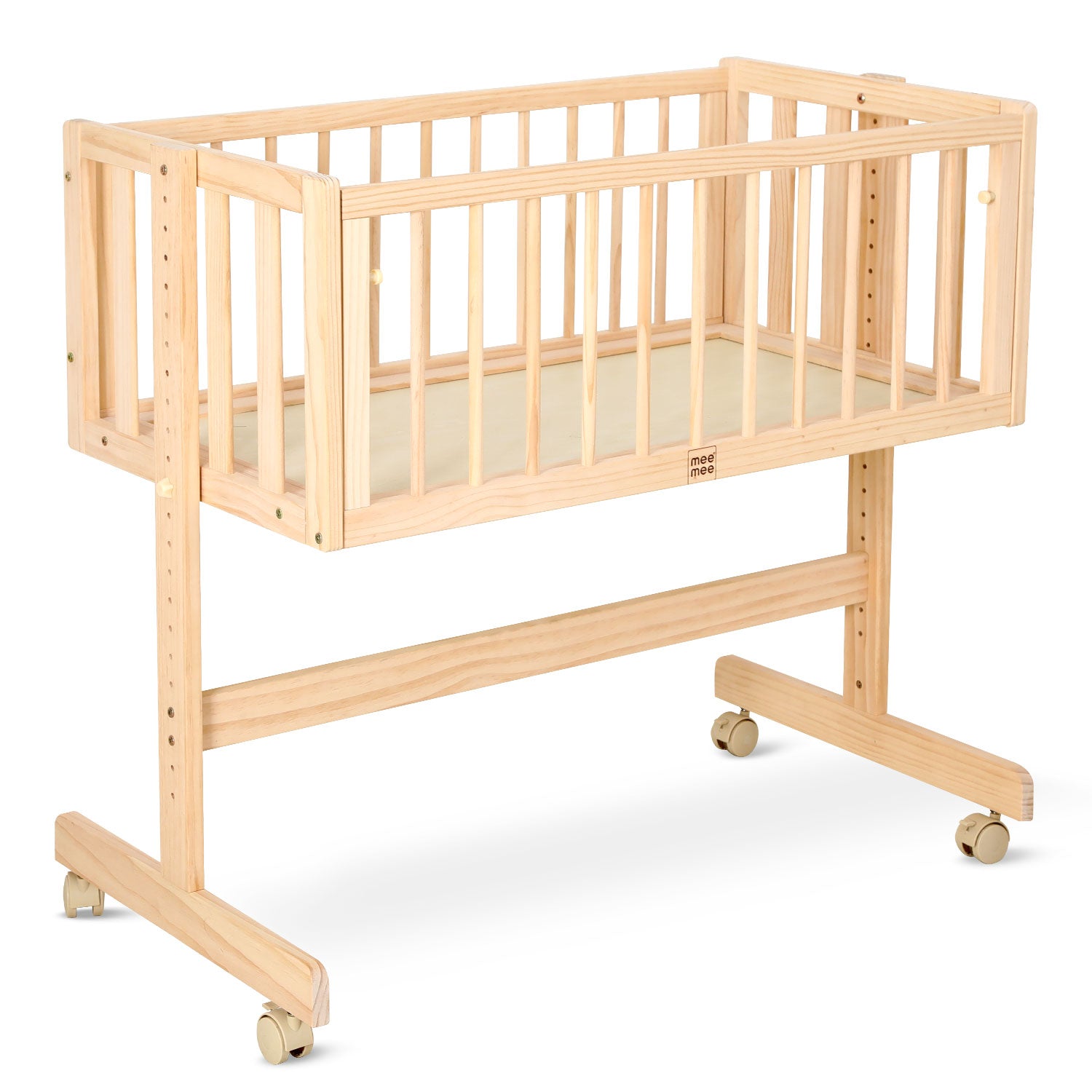 Mee Mee Baby Premium Wooden Cot, Baby Cradle, Baby Crib with