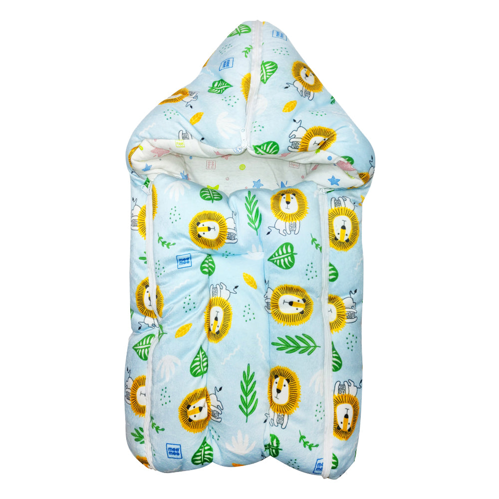 in Baby Carry Nest with Sleeping Bag and Mattress for Babies (Blue) (Blue Lion Print)