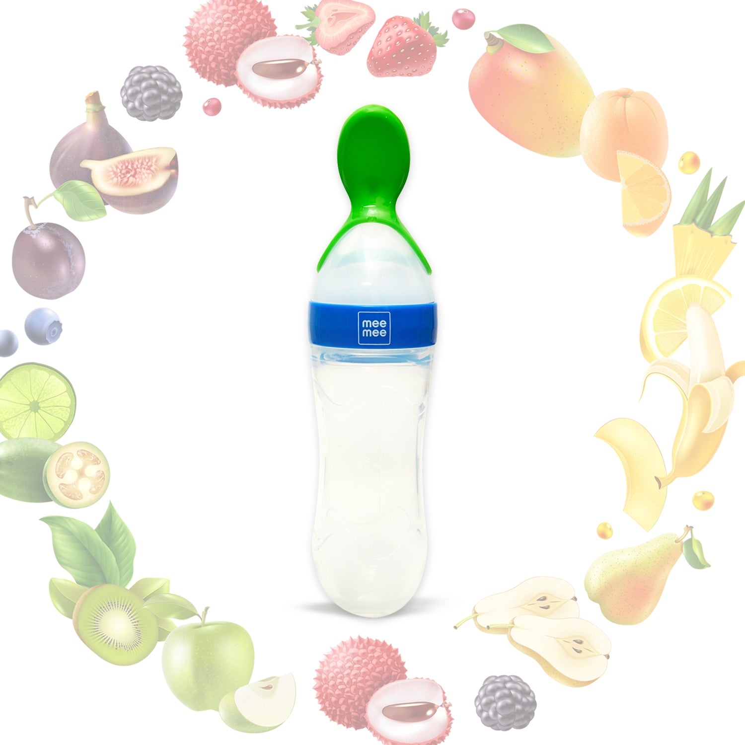 Mee Mee Baby Food Baby Milk Bottle With Spoon Mee Mee Squeezy