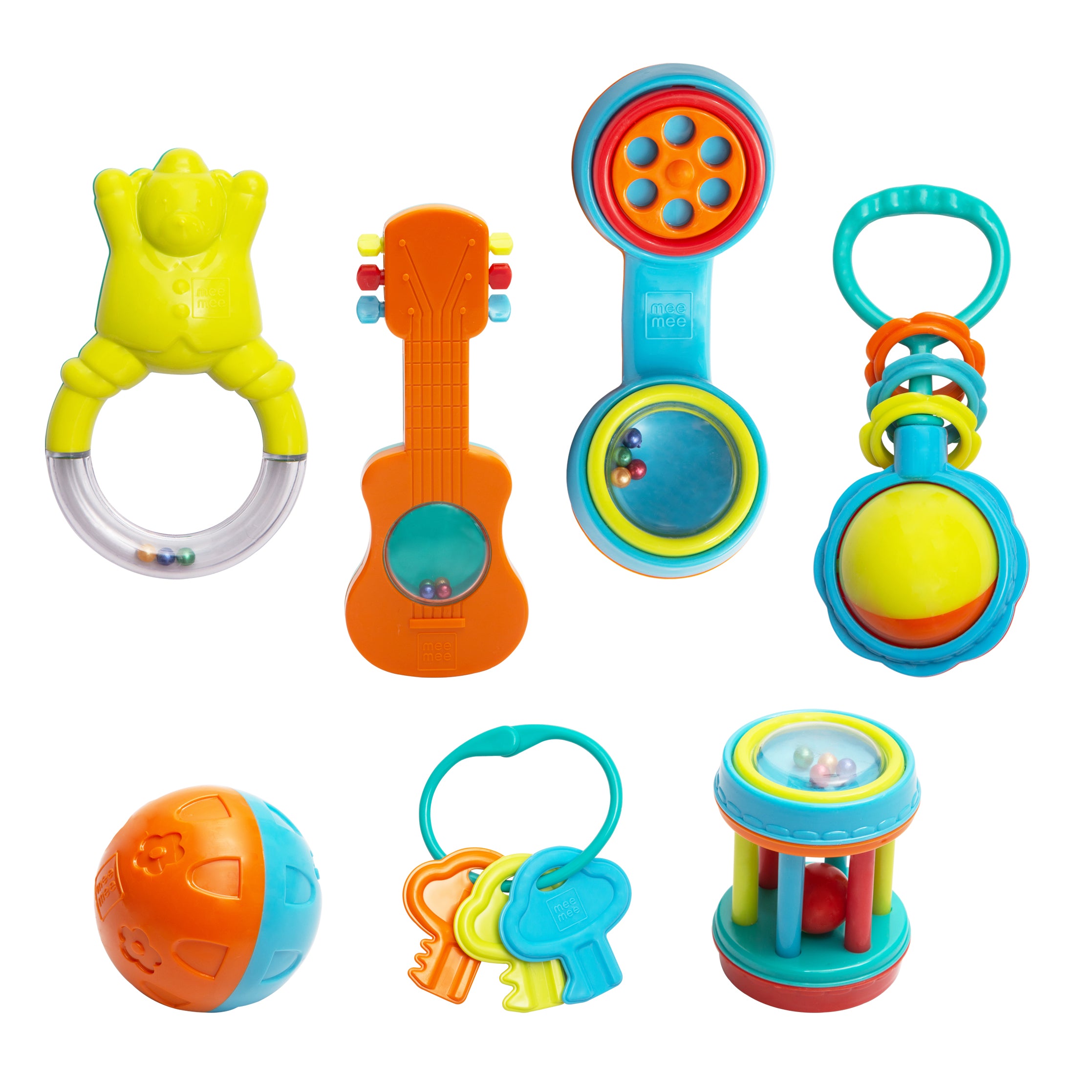 Mee Mee Baby Rattle Set for Developing Motor Skills and Sensory