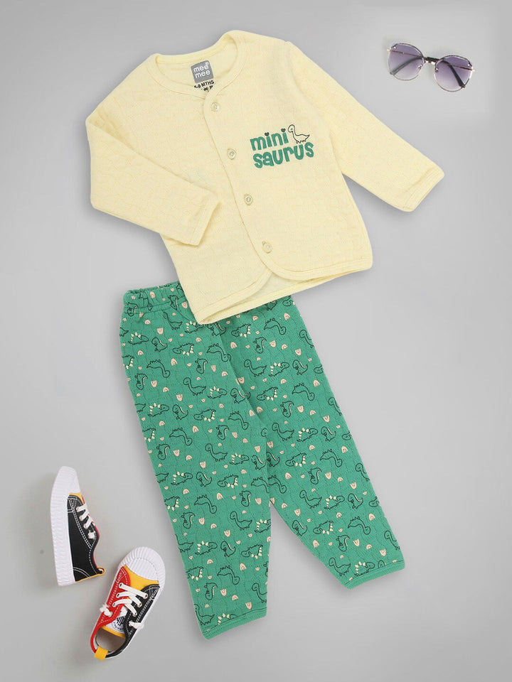 MeeMee Kids Printed Pure Cotton T-Shirt With Shorts