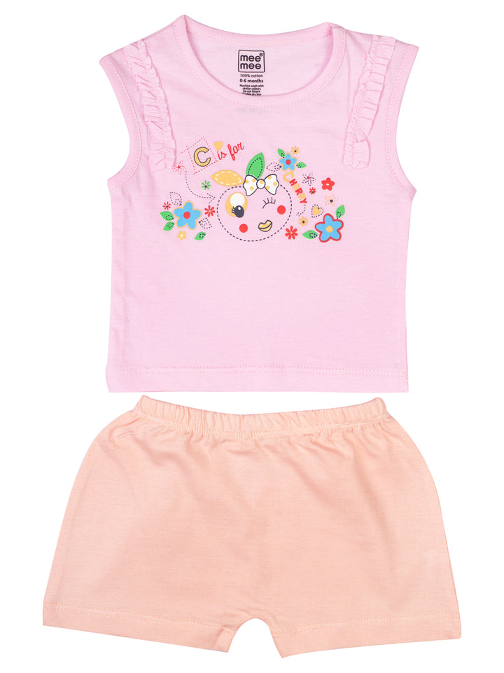 Mee Mee Sleeveless Short Set - Pink