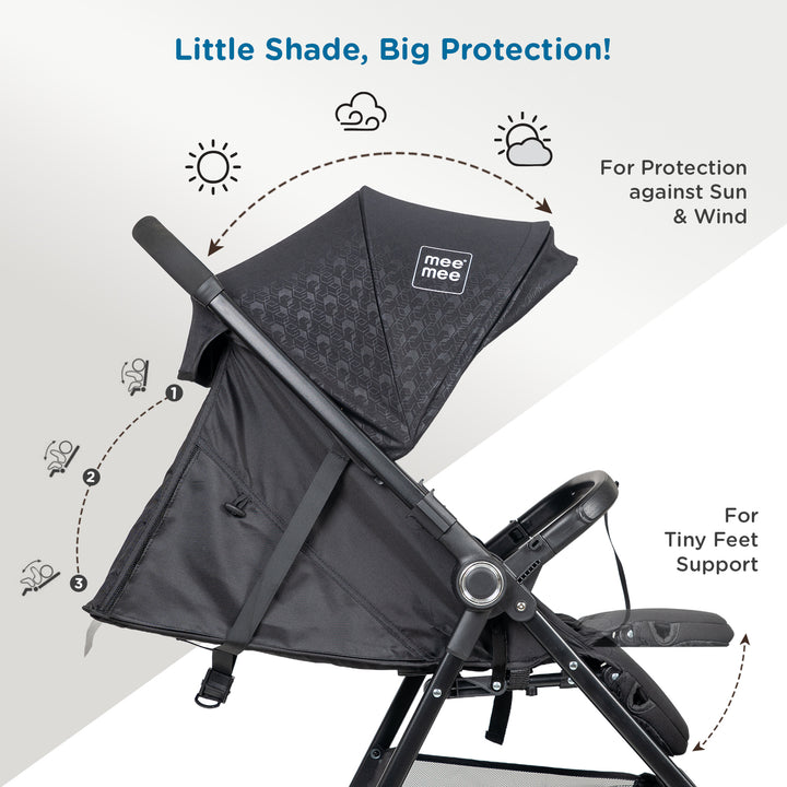 BLACK EASY GO STOLLER PRAM