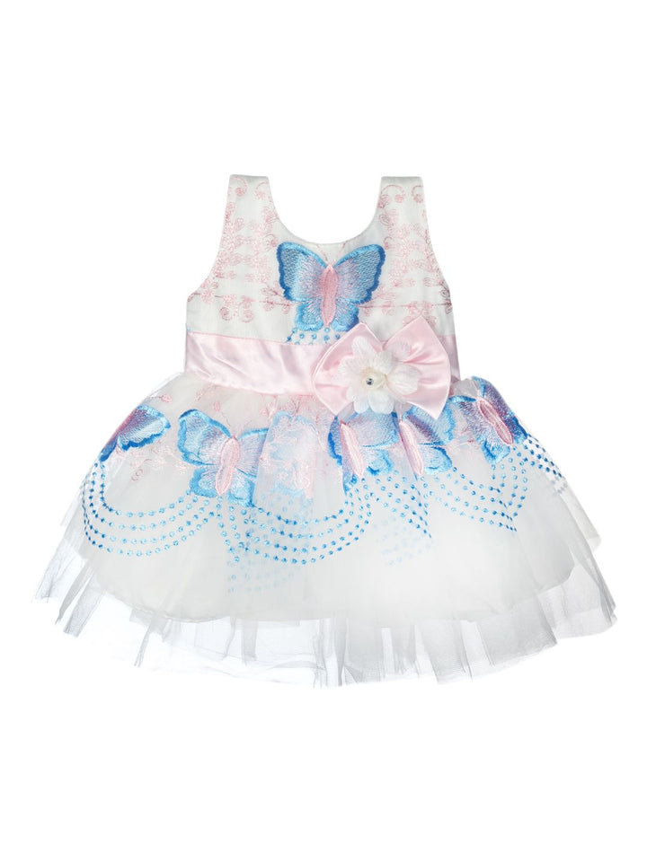 MeeMee Girls Off White Embellished Fit And Flare Dress meemee-girls-off-white-embellished-fit-and-flare-dress