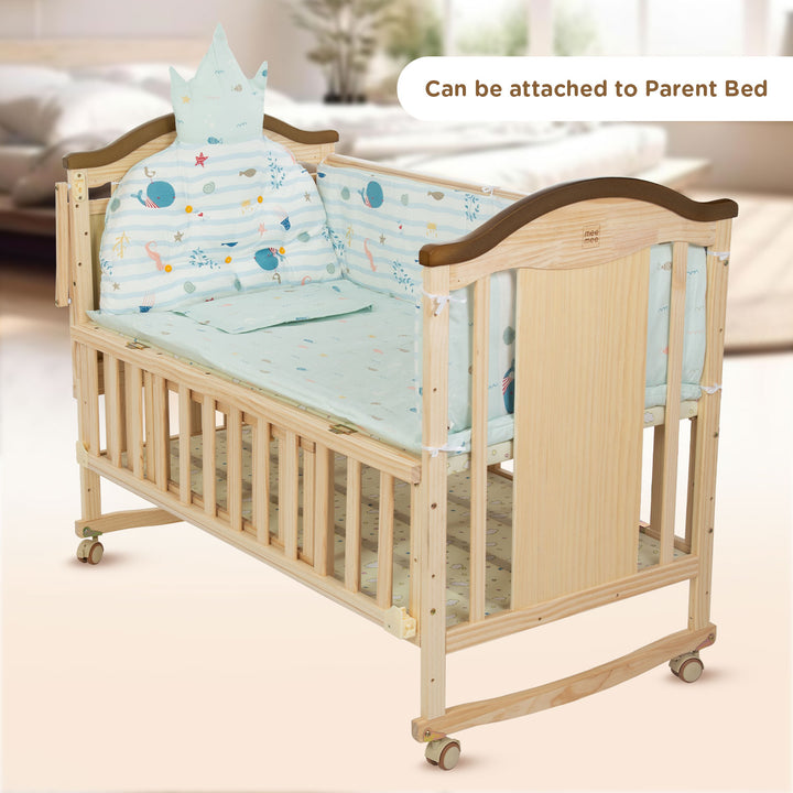 Mee Mee Baby Cot Crib Toddler Bed Attached Baby Crib Mee Mee