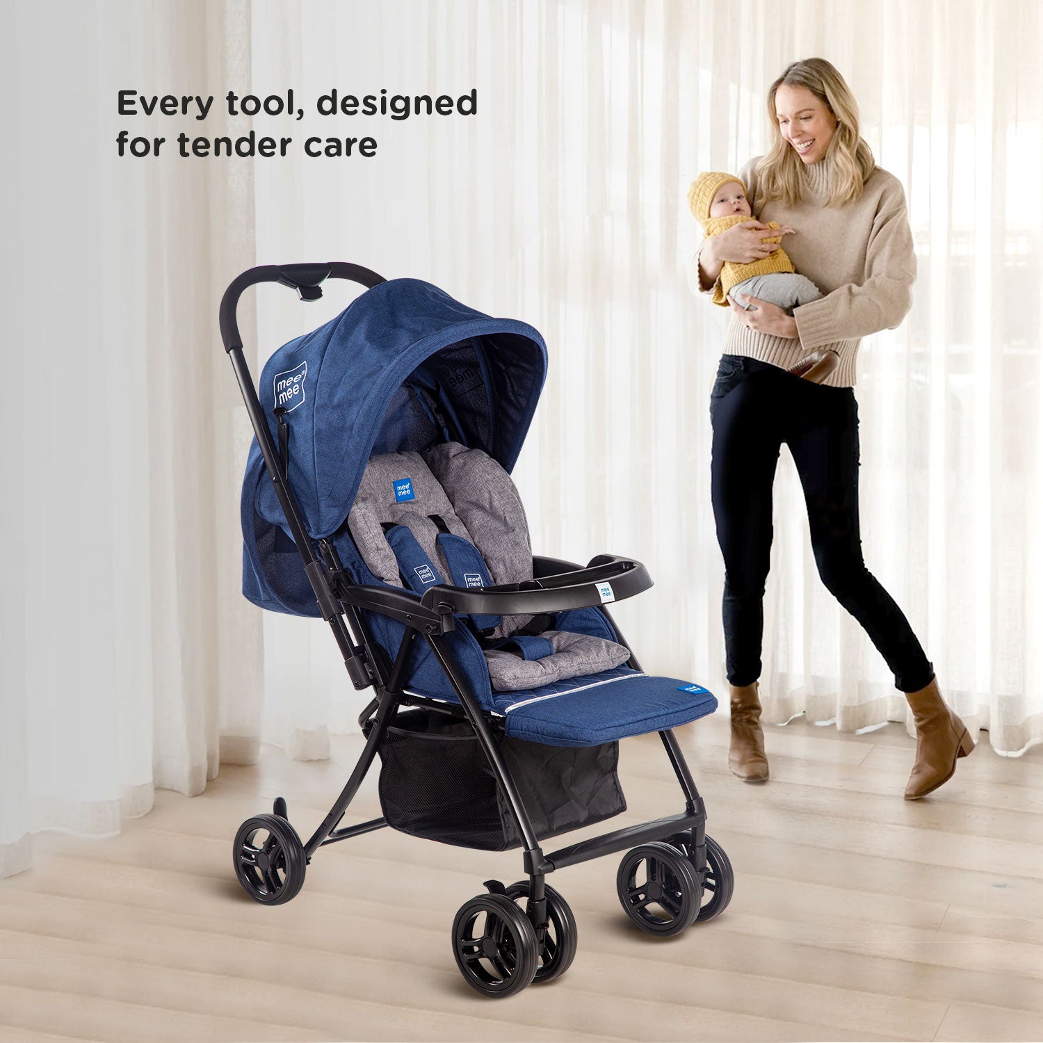 Push Pram Buy Easy-Push Baby Pram with One-Hand Quick Fold – 50 N Nbl Online in India