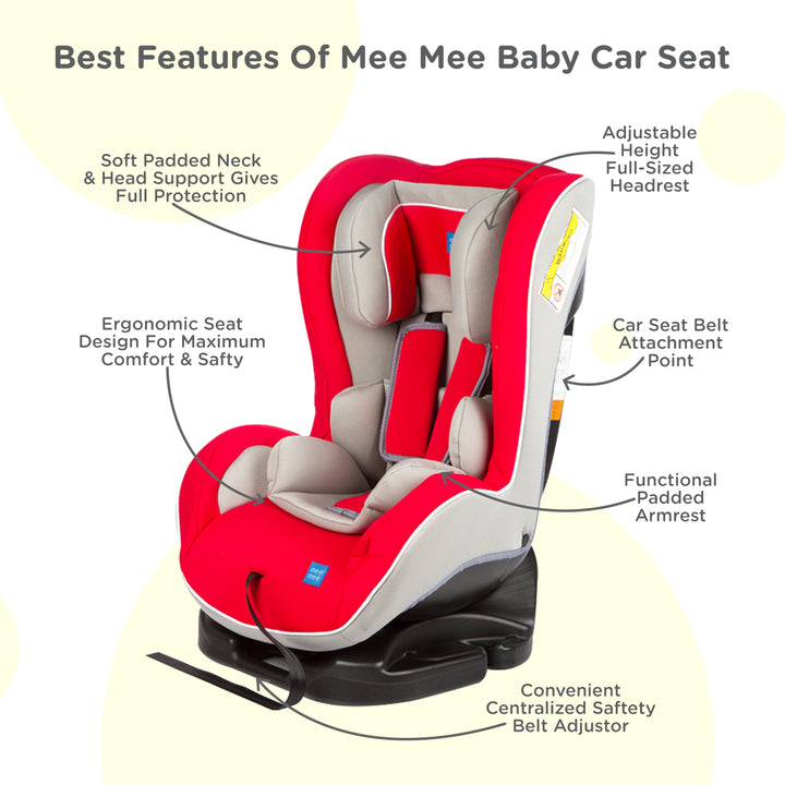 Buy Grow with me Convertible Baby Car Seat (Red) Online in India