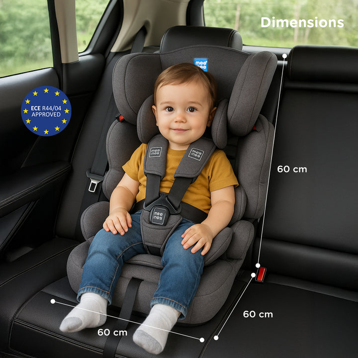 Infant Grey Car Seat with 3-Position Headrest & Side Impact Protection