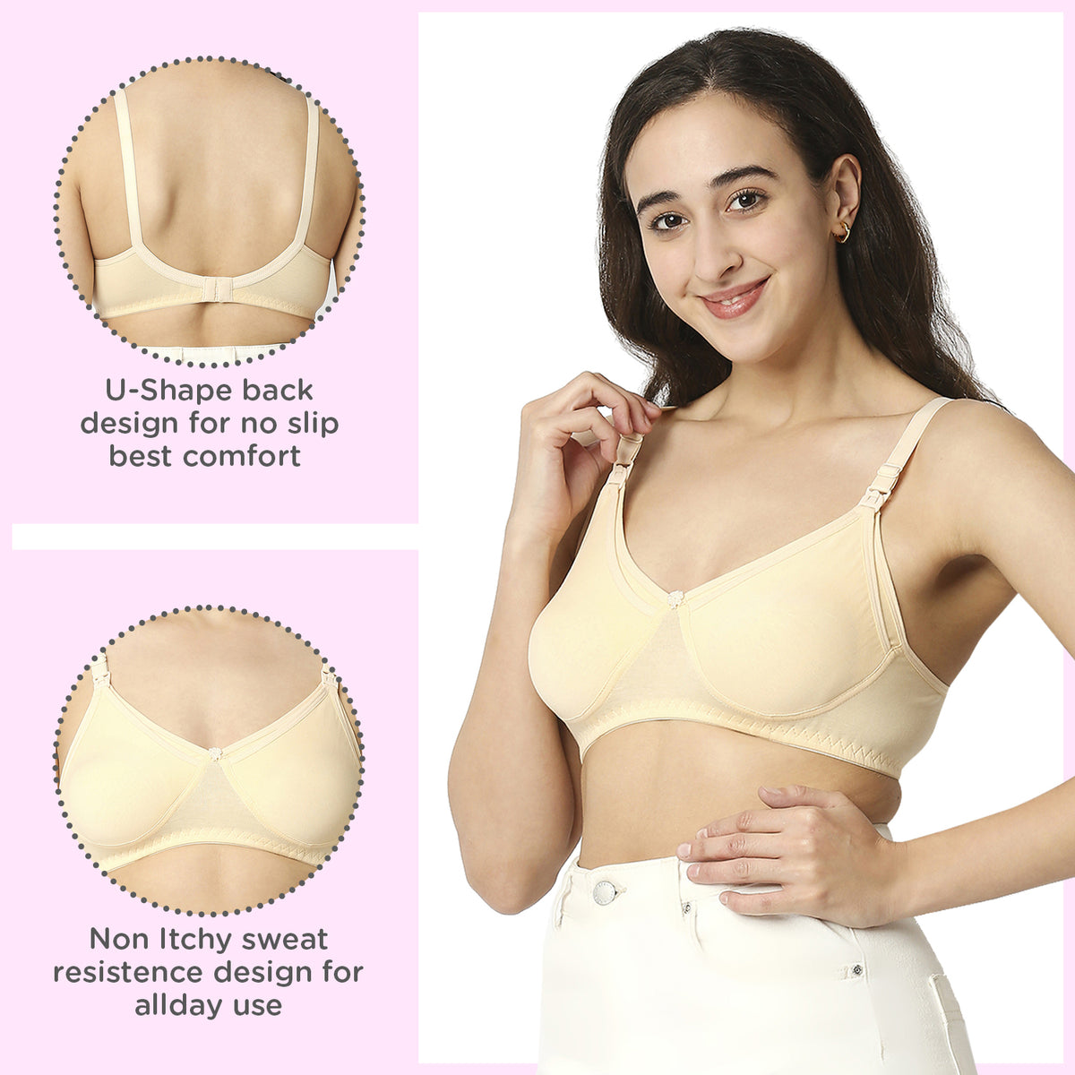 Chic White, Black & Skin Bras