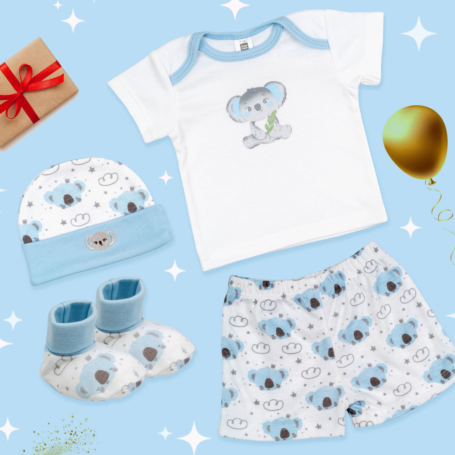 Baby Boy Newborn Gift Set Clothes Mee Mee Soft Cotton Newborn Gift