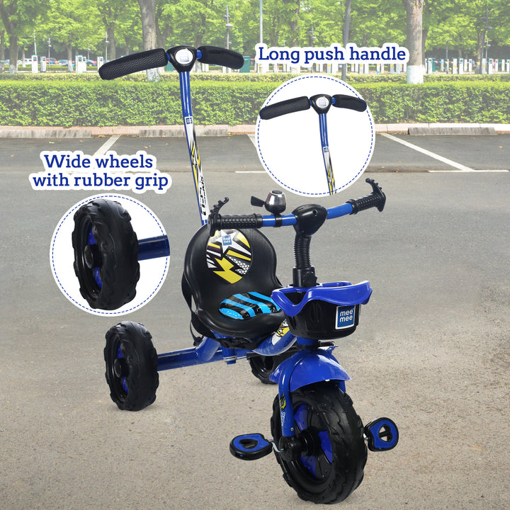 Buy Easy to Ride Baby Tricycle With Push Handle (Blue) Online in