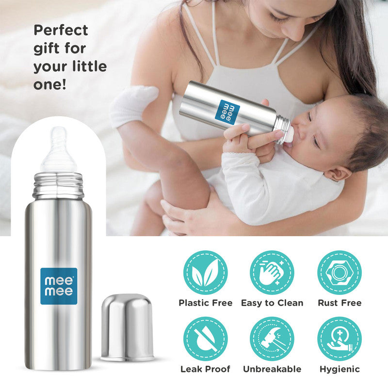 Baby Steel Feeding Bottle 250ml